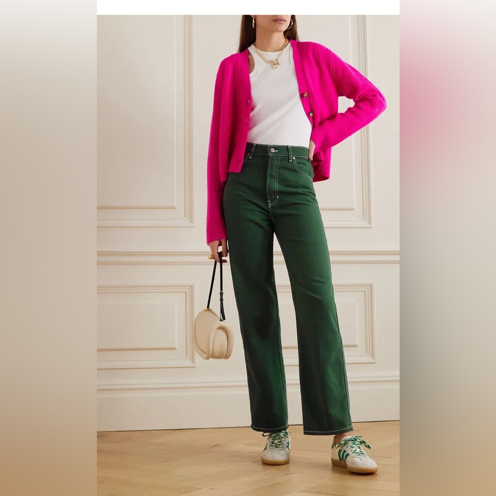 Reformation Emerald Green Cowboy Jeans. Size 29